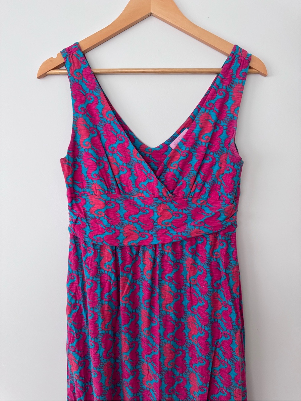 Lilly Pulitzer Pink and Teal Maxi Dress